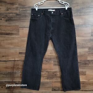Vtg Levi's Jeans 40x32 Measures 38x32 Bootcut 517 Black Wash Western Rodeo Y2K